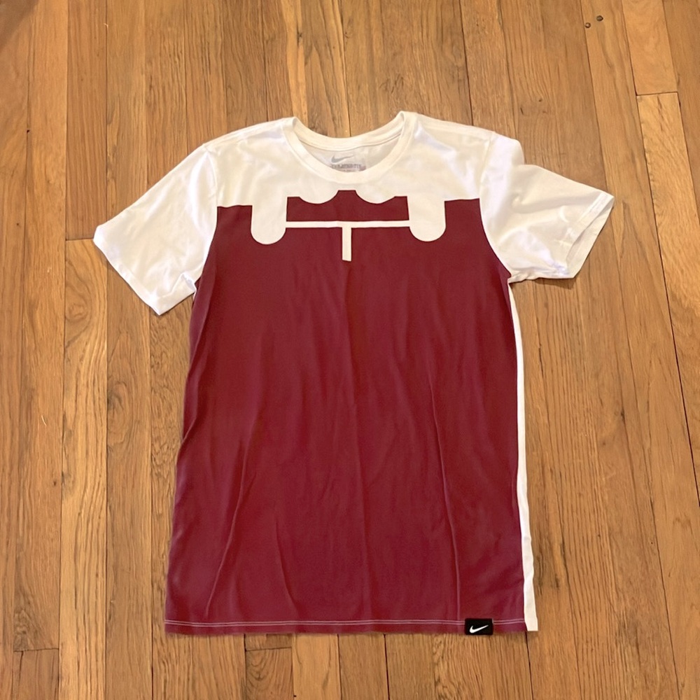 Nike x LeBron James whites and burgundy t-shirt men’s size small